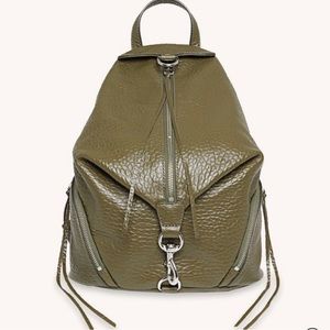 EUC Rebecca Minkoff Julian Backpack in Olive Green Pebbled Leather